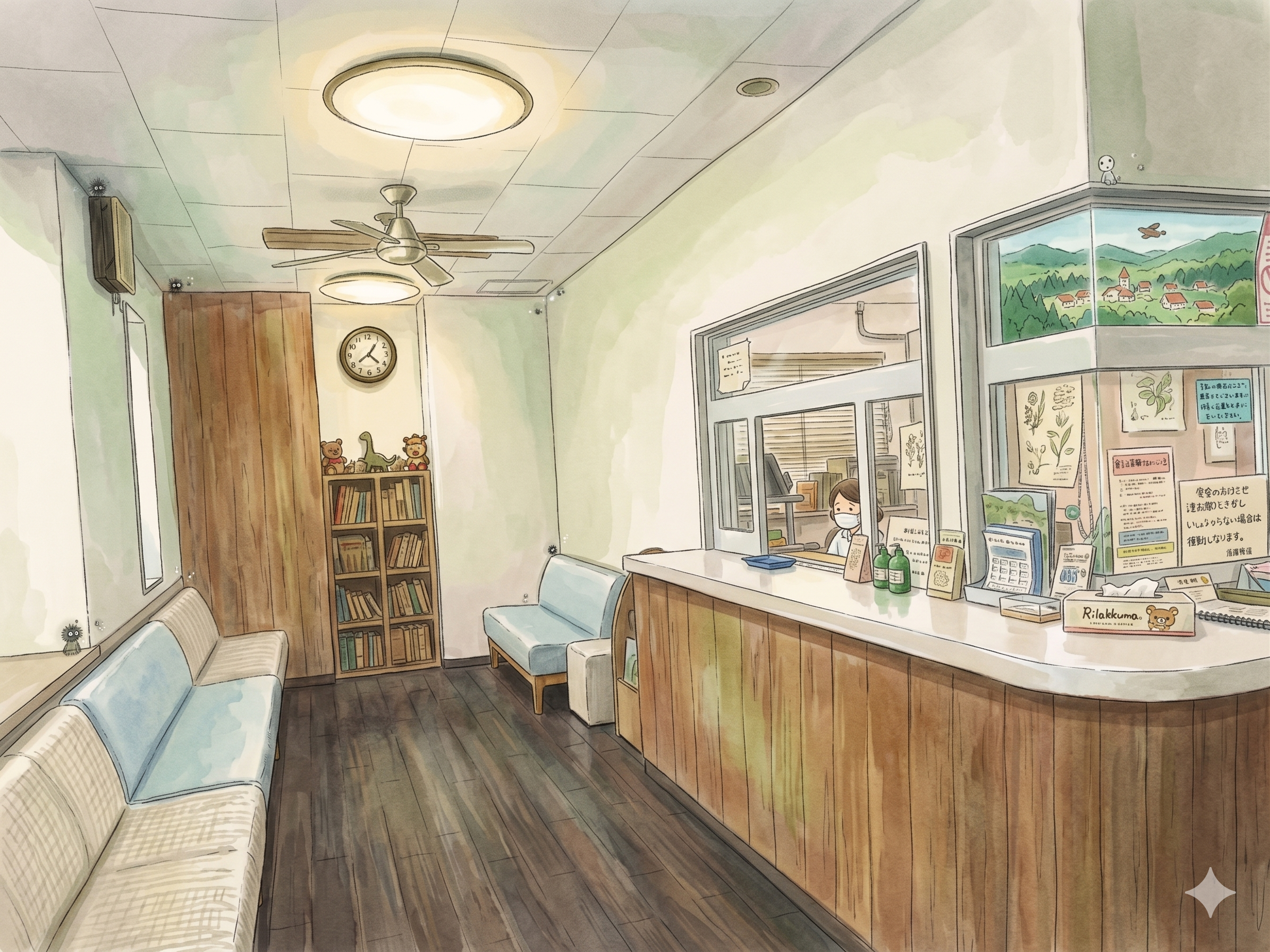 待合室イラスト